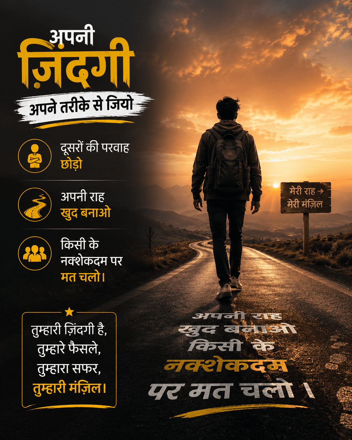 Apni Zindagi Apne Tarike Se Jiyo Quotes