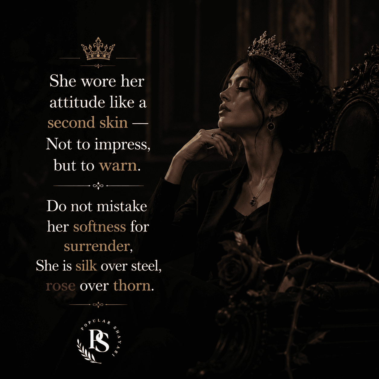 Royal Attitude Shayari in English for Girls