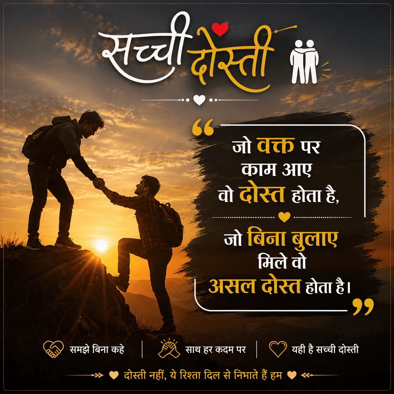 Sacchi Dosti Shayari