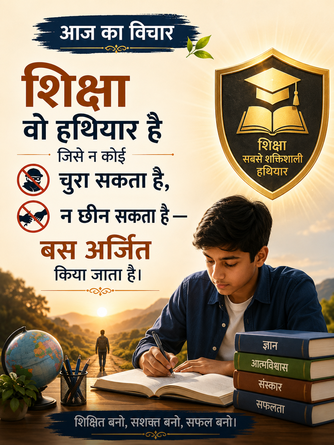 Thought of the Day in Hindi on Education
