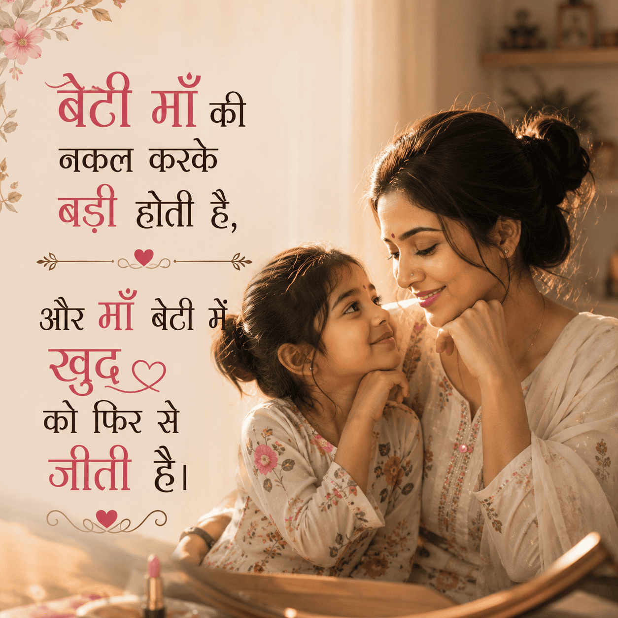 Hindi me Beti Maa Shayari