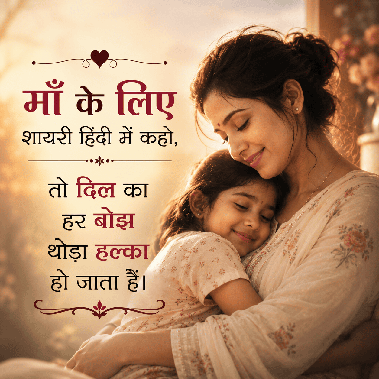 Maa Ke Liye Shayari hindi