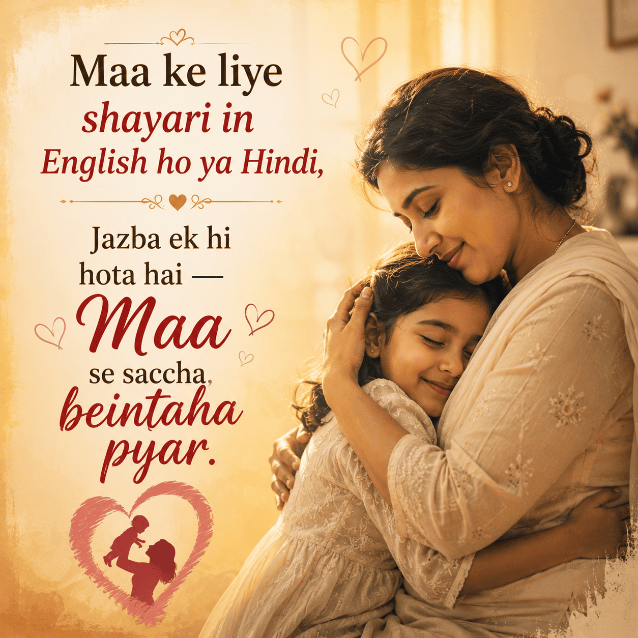 Maa ke liye English shayari