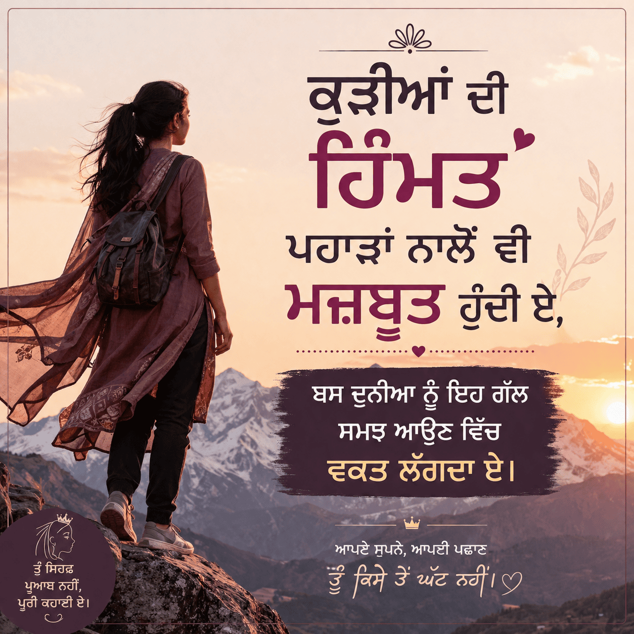 Motivational Shayari in Punjabi for Girls